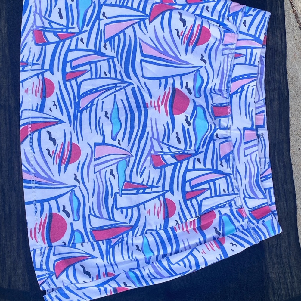 Talbots Multicolor Abstract Print Skort